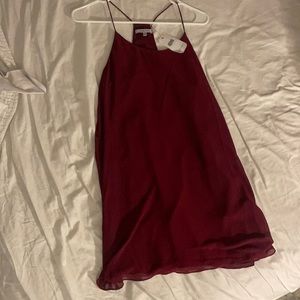 Naked Zebra Mini-Length Maroon Dress Size Small